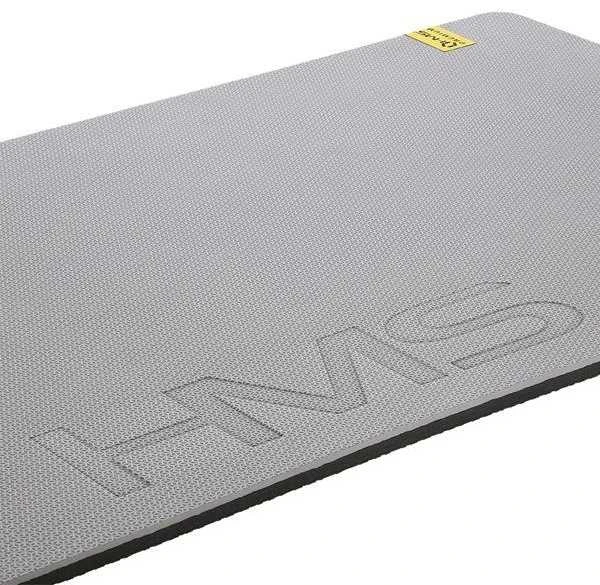 MFK07 ŠVIESI PILKA Juodas KLUBINIS FITNESO KILIMAS SU AKULUMIS 120*60CM EVA 15MM HMS PREMIUM