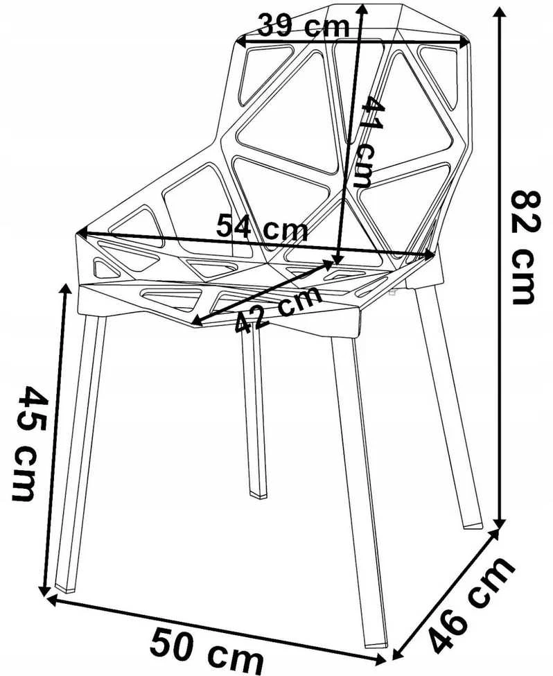 Moderni ažūrinė kėdė VECTOR juoda