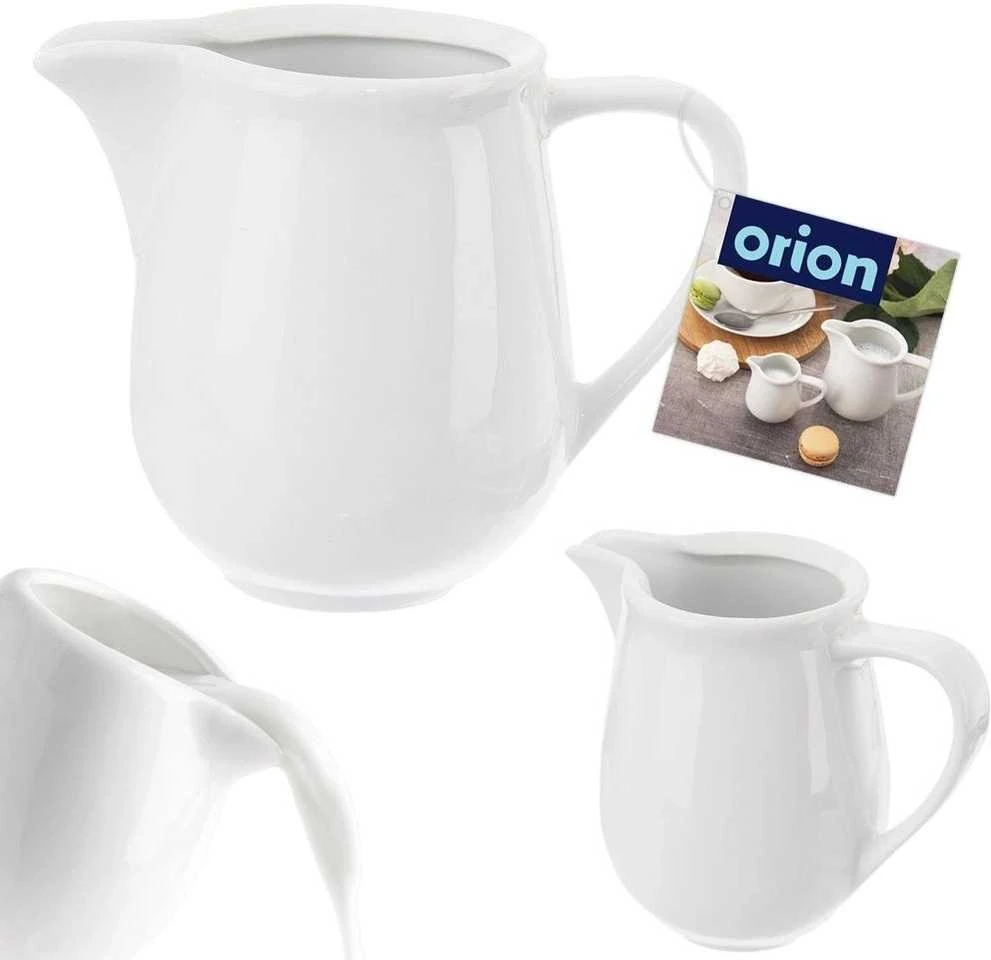 MONA baltas porcelianinis pieno ąsotis 80 ml