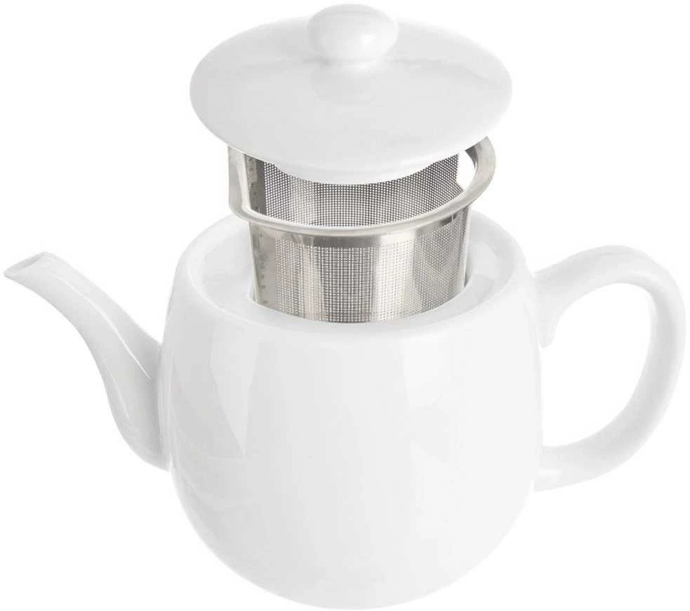 MONA balto porcelianinio arbatos puodelis su arbatos infuziniu, 700 ml