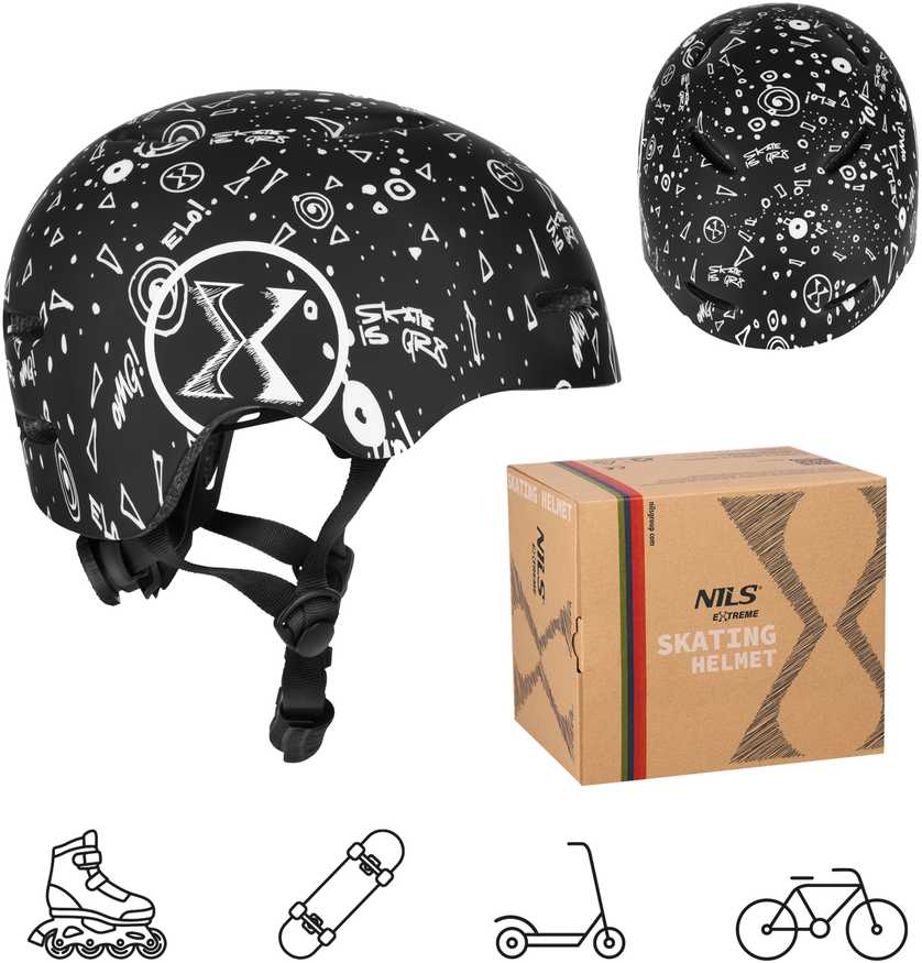 MT311 Juodas ŠALMAS L (58-61CM) NILS EXTREME