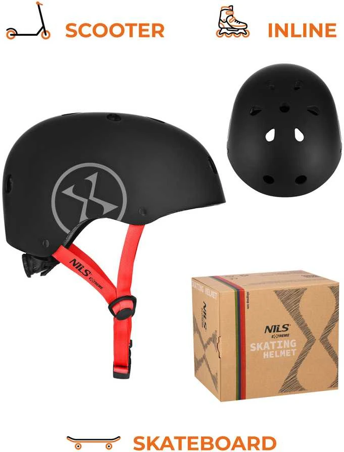 MTW001-2 Juodas ŠALMAS L (58-61CM) NILS EXTREME