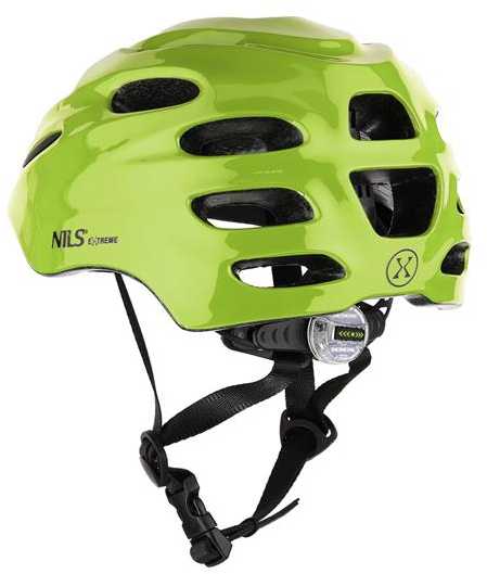 MTW01 LED ŽALIAS DYDIS. XS (43-49 cm) NILS EXTREME šalmas