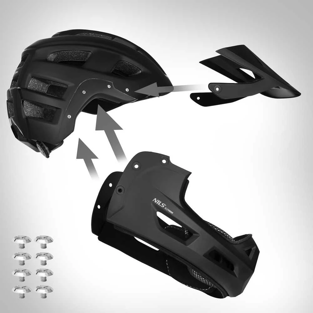 MTW101 Juodas UŽDARAS ŠALMAS M (56-58CM) NILS EXTREME