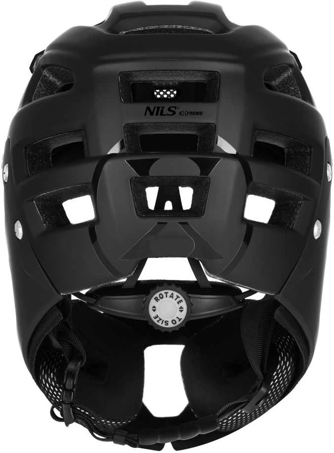 MTW101 Juodas UŽDARAS ŠALMAS M (56-58CM) NILS EXTREME