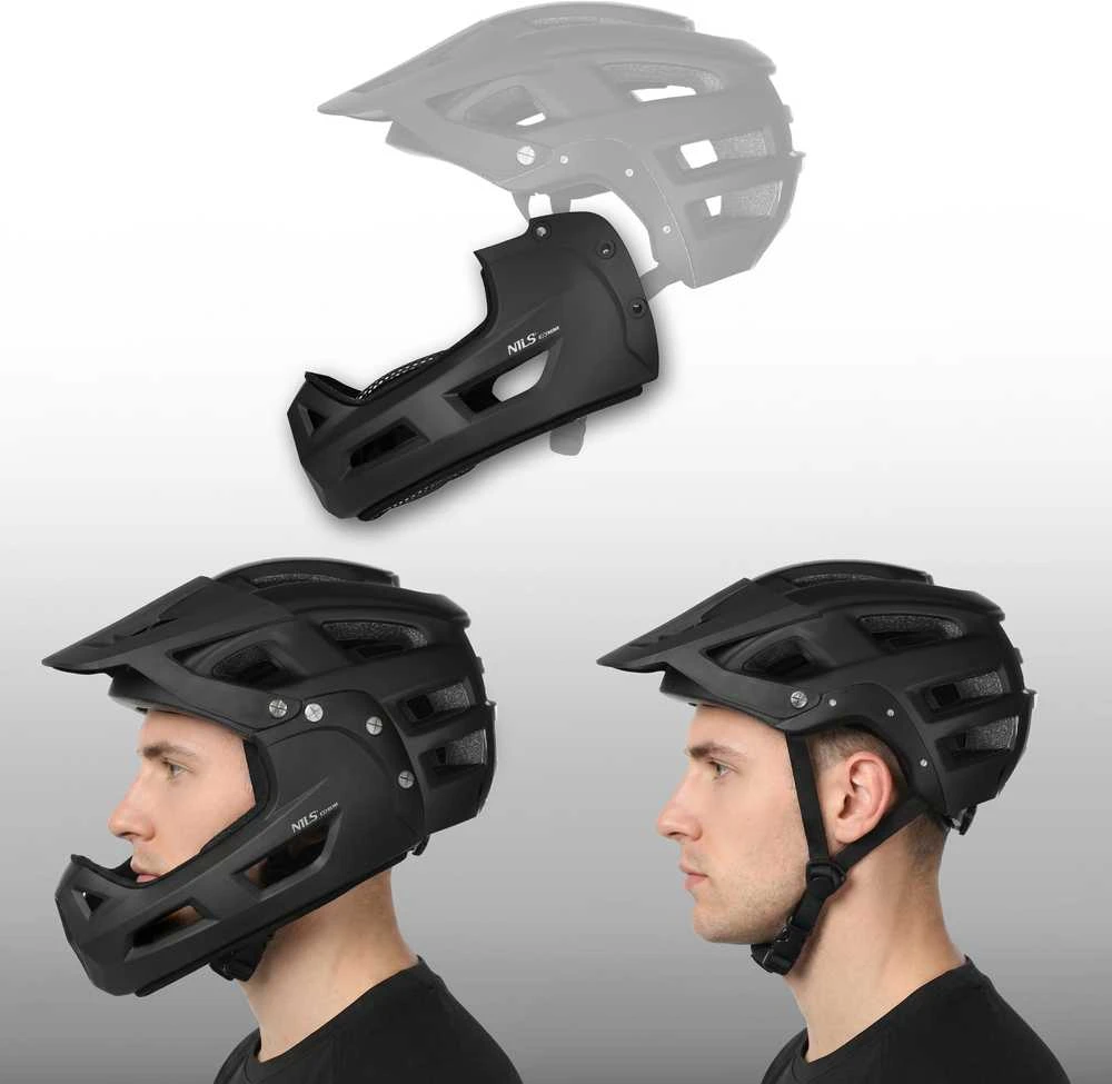 MTW101 Juodas UŽDARAS ŠALMAS M (56-58CM) NILS EXTREME