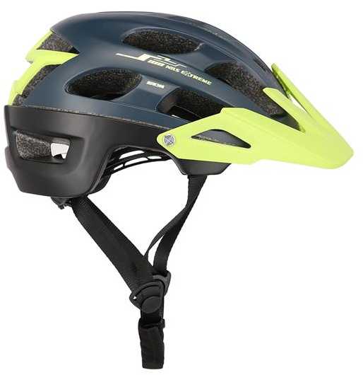 MTW208 NAVY MĖLYNA-ŽALIA DYDIS. L (55-61cm) NILS EXTREME šalmas