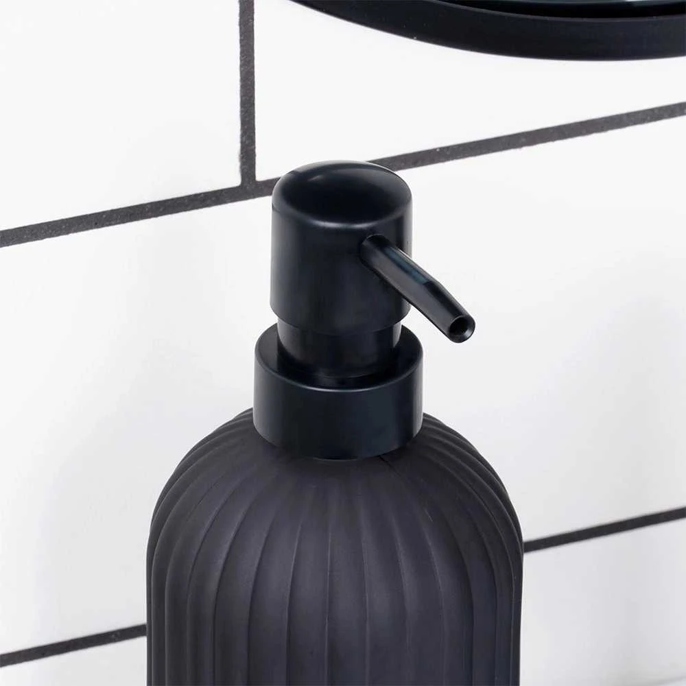 Muilo dozatoriaus stiklas juodas 400 ml