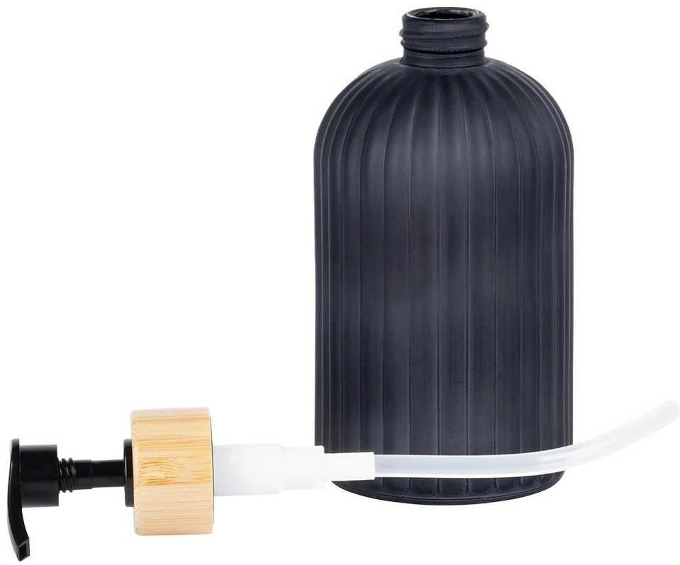 Muilo dozatoriaus stiklas juodas 400 ml
