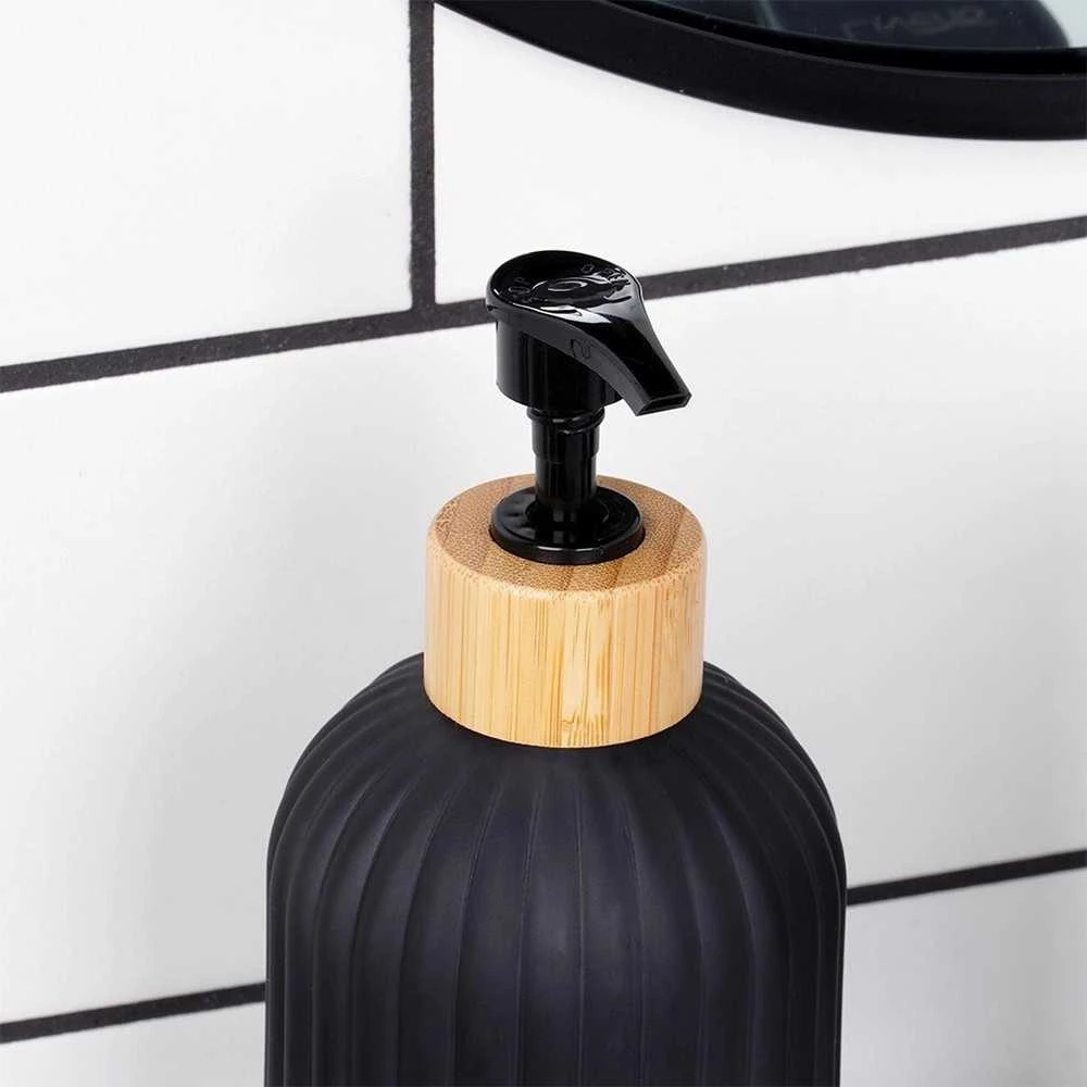 Muilo dozatoriaus stiklas juodas 400 ml