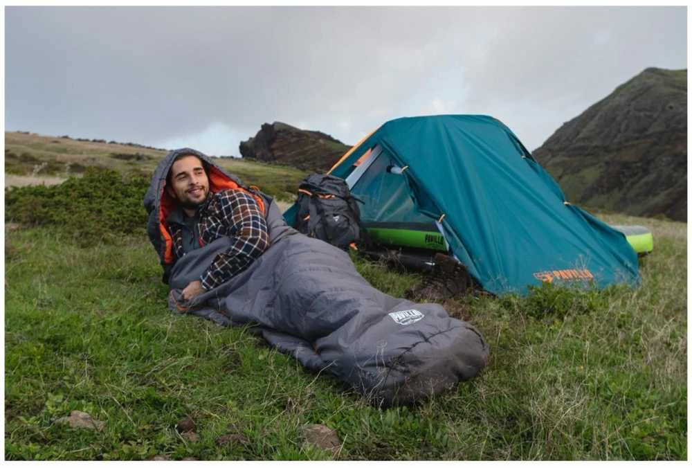 Mummy Tourist Camping miegmaišis miegui po BESTWAY Hiberhide palapine