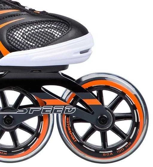 NA1060 S JUODOS IR ORANŽINĖS DYDIS. 41 NILS EXTREME INLINE RIUDŽIAI