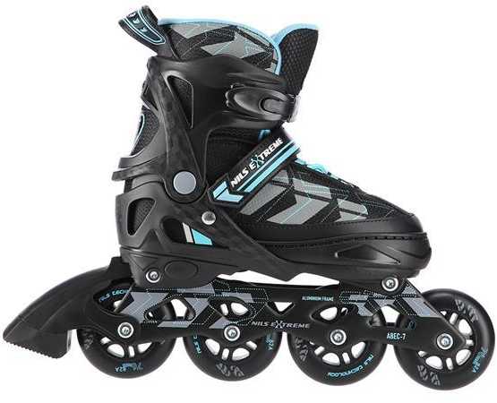 NA11002 Juodas/MĖLYNAS DYDIS. M (35-38) NILS EXTREME INLINE pačiūžos