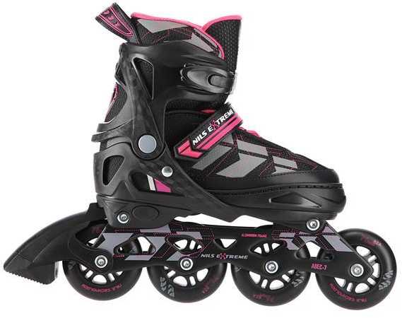 NA11002 Juodas/PURPURINĖS DYDIS. M (35-38) NILS EXTREME INLINE pačiūžos