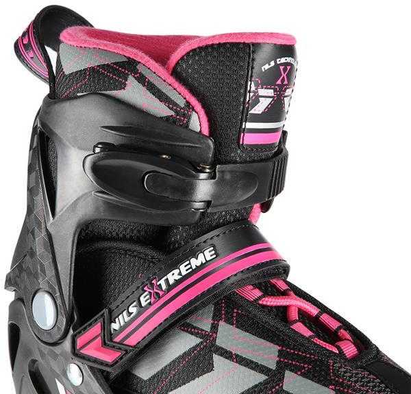 NA11002 Juodas/PURPURINĖS DYDIS. M (35-38) NILS EXTREME INLINE pačiūžos