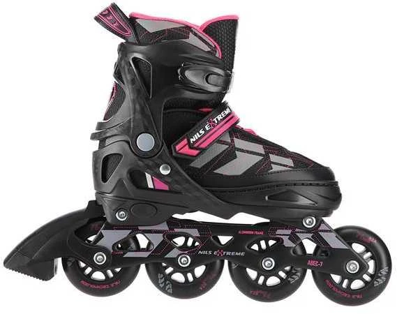 NA11002 Juodas/PURPURINIS DYDIS. L (39-42) NILS EXTREME INLINE pačiūžos