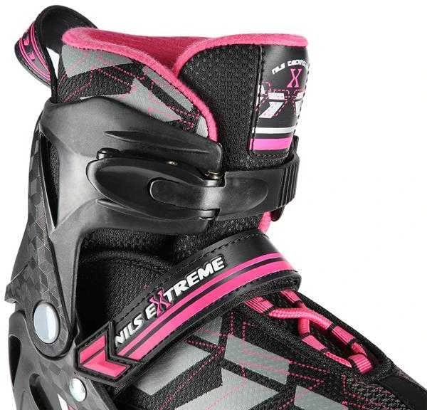 NA11002 Juodas/PURPURINIS DYDIS. L (39-42) NILS EXTREME INLINE pačiūžos