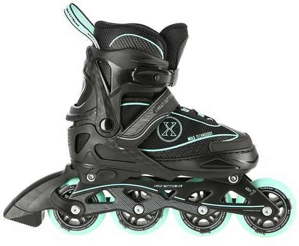 NA11008 Juodas-MINT DYDIS. L (39-42) NILS EXTREME INLINE pačiūžos