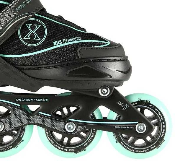 NA11008 Juodas-MINT DYDIS. L (39-42) NILS EXTREME INLINE pačiūžos