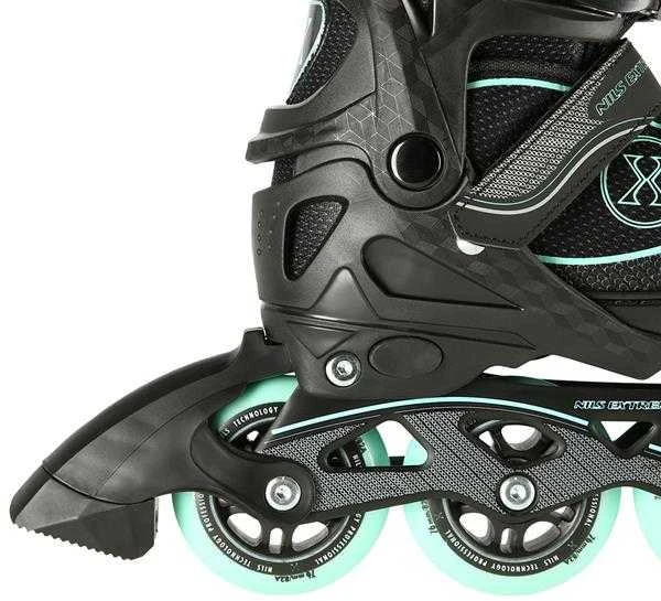 NA11008 Juodas-MINT DYDIS. L (39-42) NILS EXTREME INLINE pačiūžos