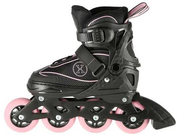 NA11008 Juodas-RAUSVAS DYDIS. M (35-38) NILS EXTREME INLINE pačiūžos