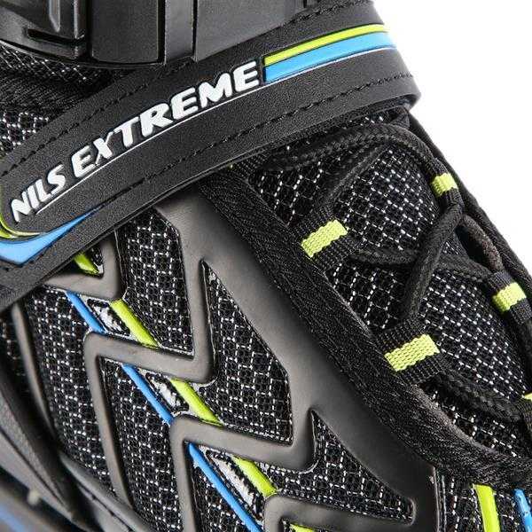 NA1128 Juodas-LIME DYDIS. L(39-42) NILS EXTREME INLINE RIEDŽIAI