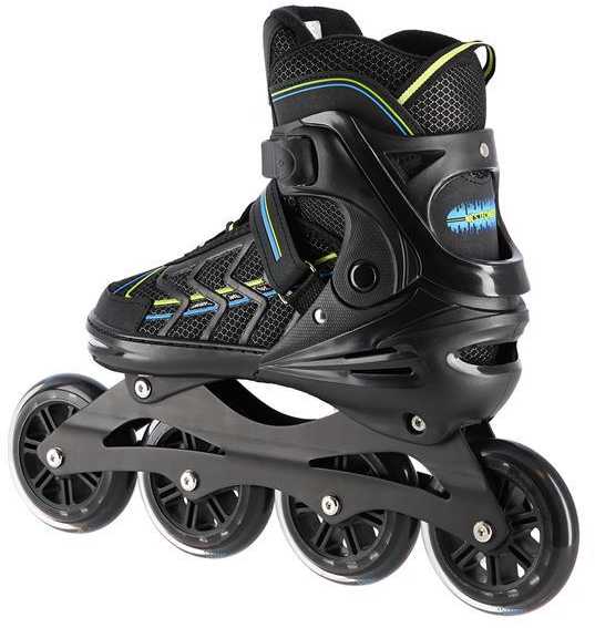NA1128 Juodas-LIME DYDIS. L(39-42) NILS EXTREME INLINE RIEDŽIAI