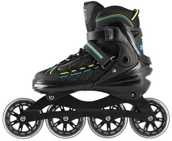 NA1128 Juodas-LIME DYDIS. L(39-42) NILS EXTREME INLINE RIEDŽIAI