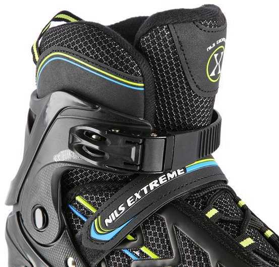 NA1128 Juodas-LIME DYDIS. L(39-42) NILS EXTREME INLINE RIEDŽIAI