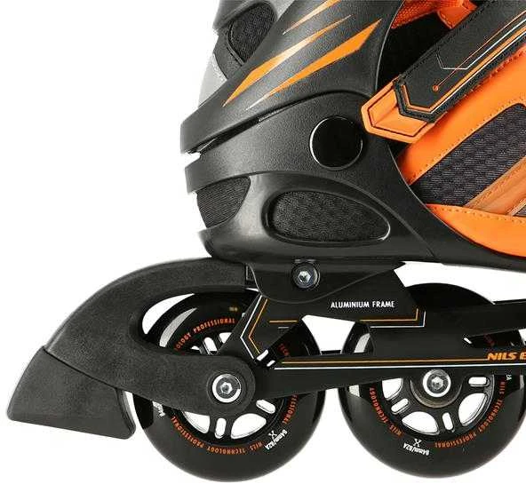 NA14112 JUODAI ORANŽINIS DYDIS. 38 NILS EXTREME INLINE RIUDŽIAI
