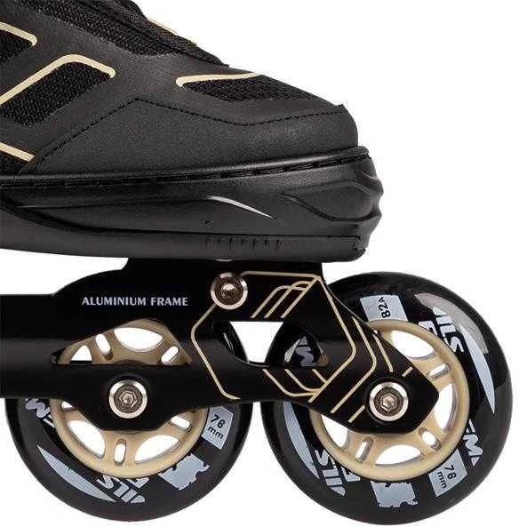 NA14174 JUODOS IR SEMĖS spalvos DYDIS. L (39-42) NILS EXTREME INLINE pačiūžos