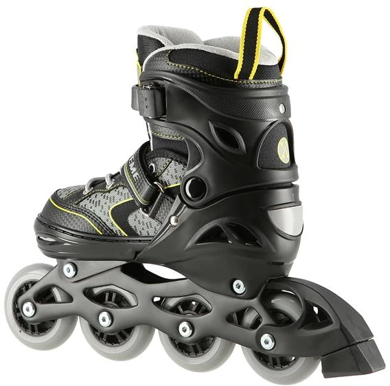 NA14198 Juodas-GELTONAS DYDIS. S (31-34) NILS EXTREME INLINE pačiūžos