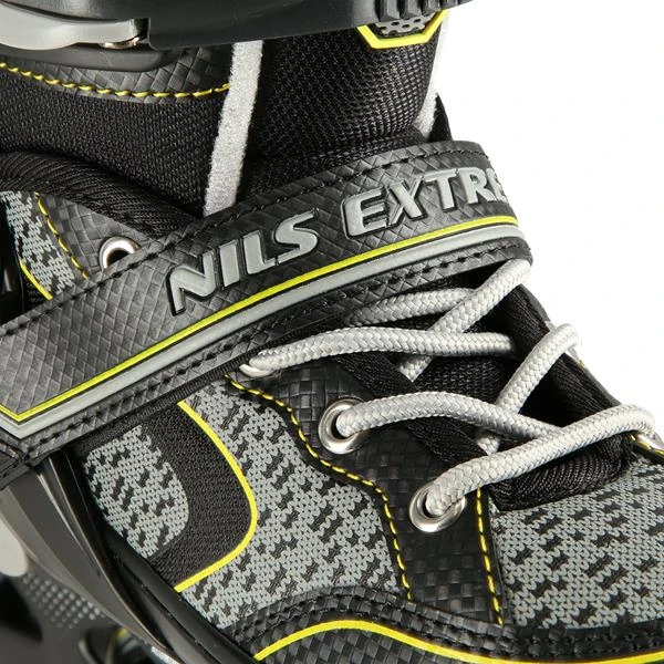 NA14198 Juodas-GELTONAS DYDIS. S (31-34) NILS EXTREME INLINE pačiūžos