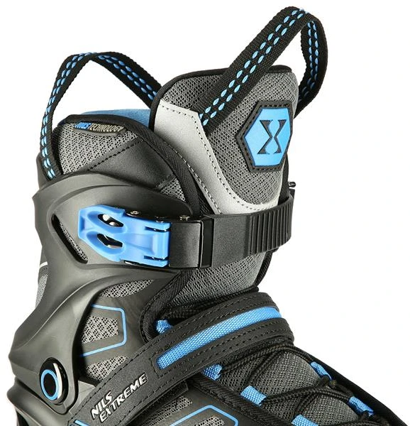 NA14217 Juodas-MĖLYNAS DYDIS. 45 NILS EXTREME INLINE RIUDŽIAI