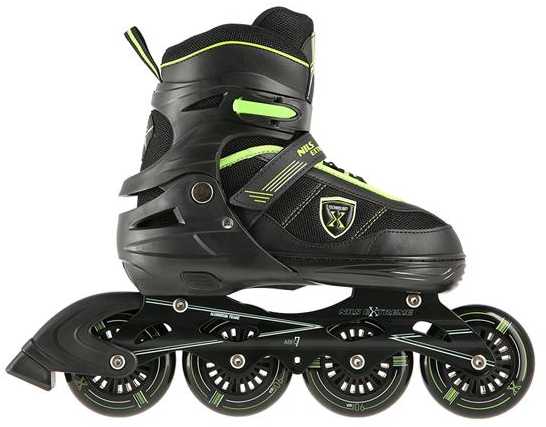 NA19088 JUODAI ŽALIAI DYDIS. L (39-42) NILS EXTREME INLINE pačiūžos