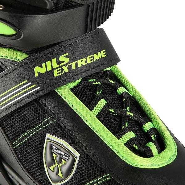 NA19088 JUODAI ŽALIAI DYDIS. L (39-42) NILS EXTREME INLINE pačiūžos