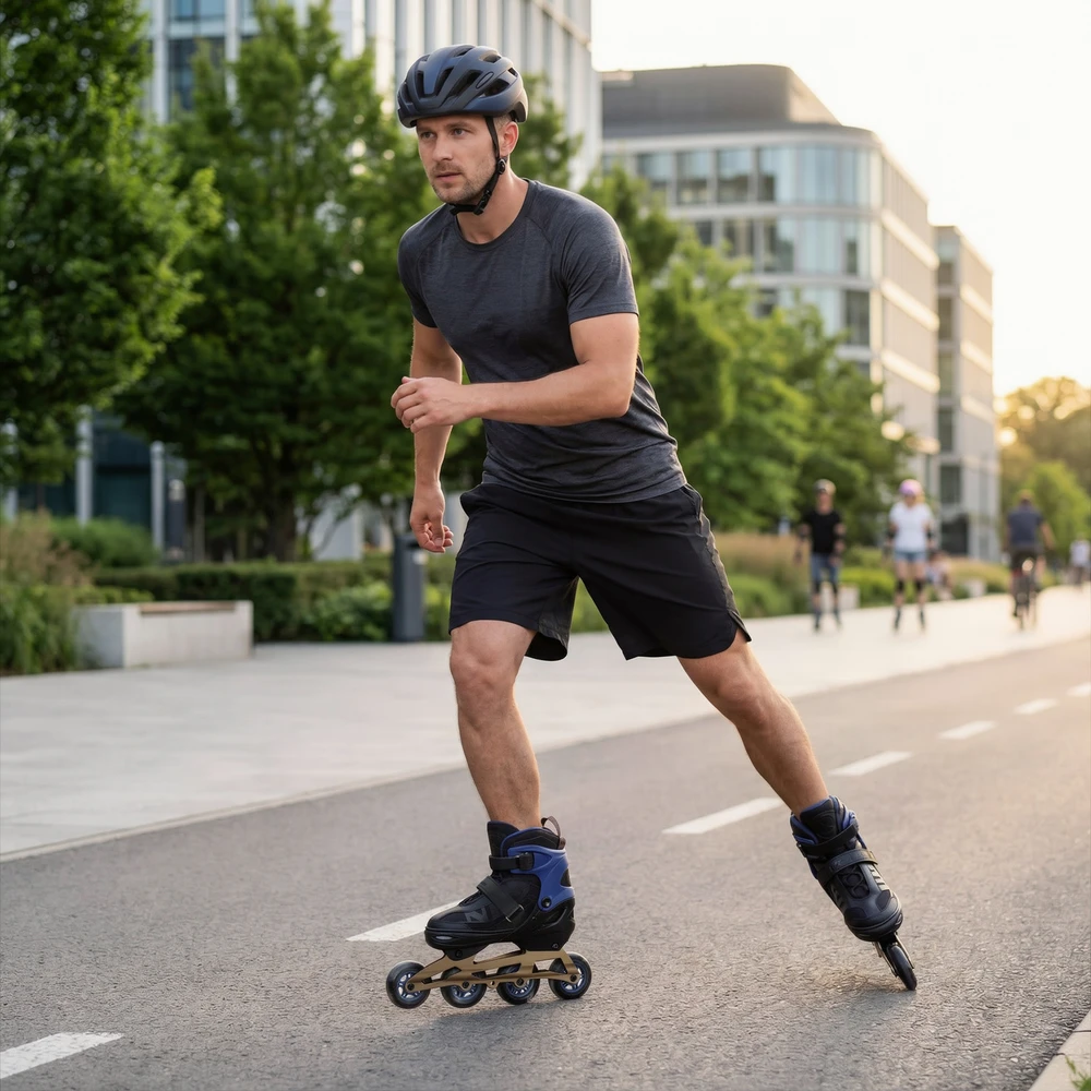 NA684 VELTO tamsiai mėlyni riedučiai, XL dydis (42-45), NILS EXTREME