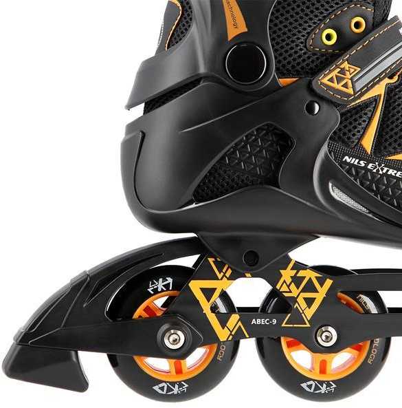 NA9022 JUODOS/ORANŽINĖS 42 DYDŽIO NILS EXTREME INLINE pačiūžos
