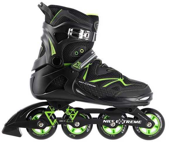 NA9022 JUODOS/ŽALIOS 38 DYDŽIO NILS EXTREME INLINE pačiūžos
