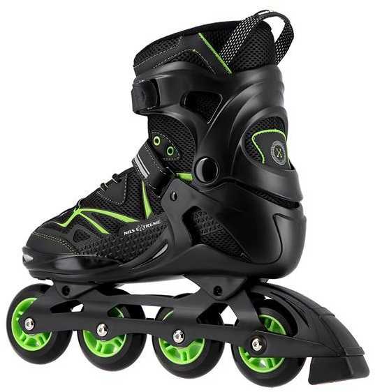 NA9022 JUODOS/ŽALIOS 38 DYDŽIO NILS EXTREME INLINE pačiūžos
