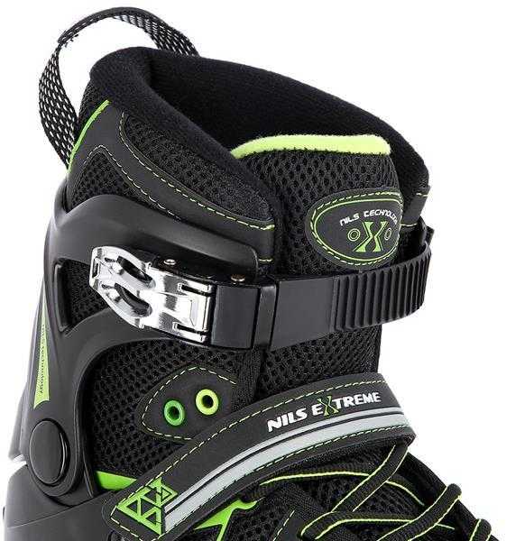 NA9022 JUODOS/ŽALIOS 38 DYDŽIO NILS EXTREME INLINE pačiūžos