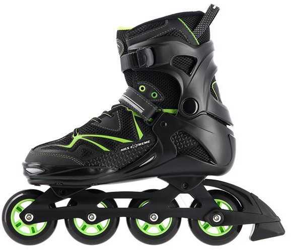 NA9022 JUODOS/ŽALIOS 40 DYDŽIO NILS EXTREME INLINE pačiūžos