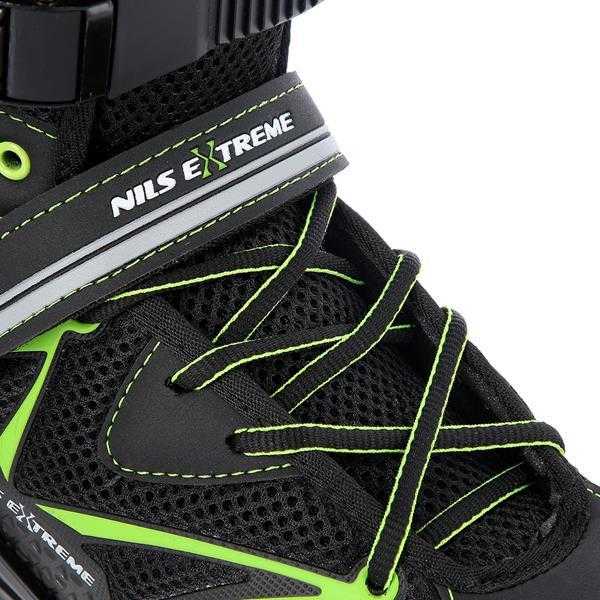 NA9022 JUODOS/ŽALIOS 40 DYDŽIO NILS EXTREME INLINE pačiūžos
