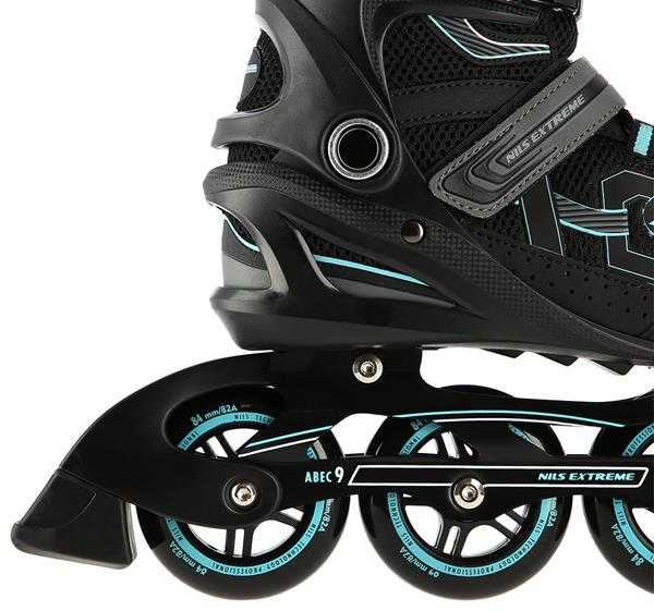 NA9157 JUODOS IR MĖTINĖS DYDŽIO. 40 NILS EXTREME INLINE pačiūžos