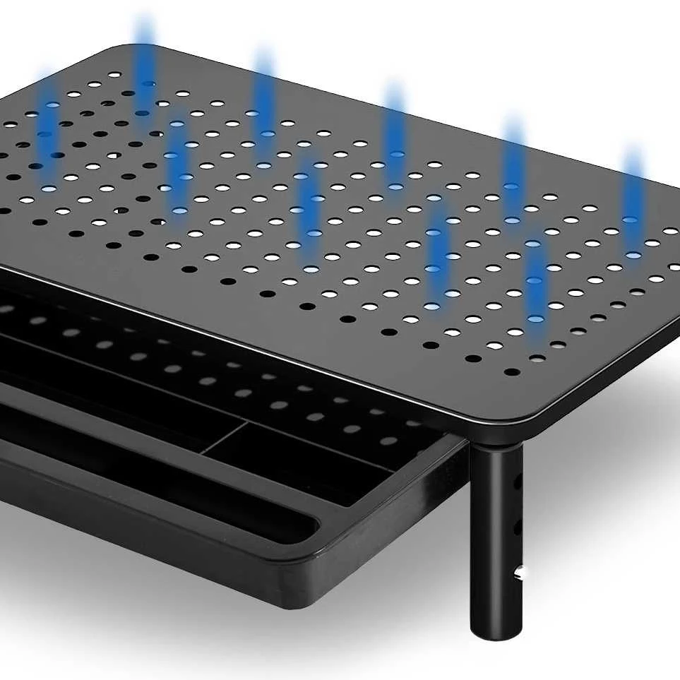 NANKIN nešiojamojo kompiuterio monitoriaus stovas, juodas + stalčius