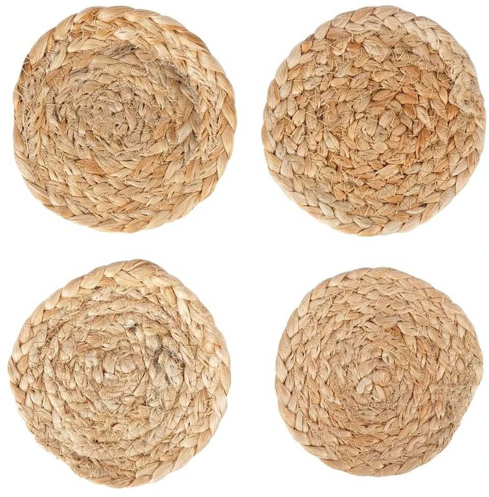 Natūralūs puodelių padėkliukai 10 cm 4 vnt.