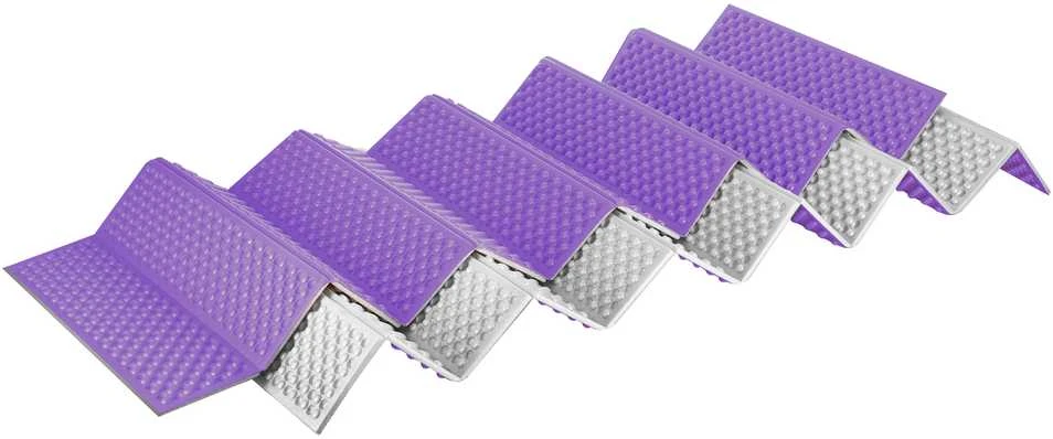 NC17103 SULANKSTAMAS TURISTINIS MIEGIMO KILIMAS SU ALIUMINIU PAPILDYMU + XPE 195 CM PURPLE NILS CAMP