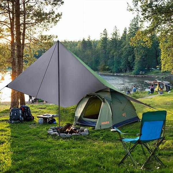 NC17107 TARP KEMPINGO AUDA 300X300 CM Žalias NILS CAMP