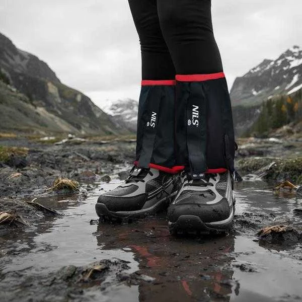 NC17113 NILS CAMP RUNNING GAGGIES JUODOS IR RAUDONOS