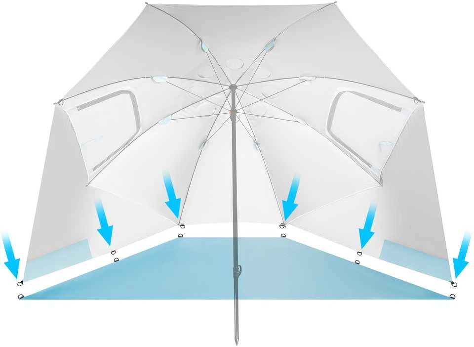 NC17114 SKĖTIS/PAPLŪDŽIO EKRANAS 2IN1 XXL 240 CM MĖLYNAS NILS